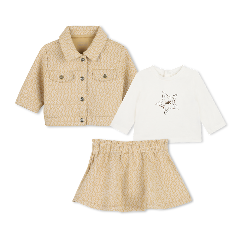 Set cardigan, t-shirt e gonna MICHAEL KORS 
                        BAMBINA