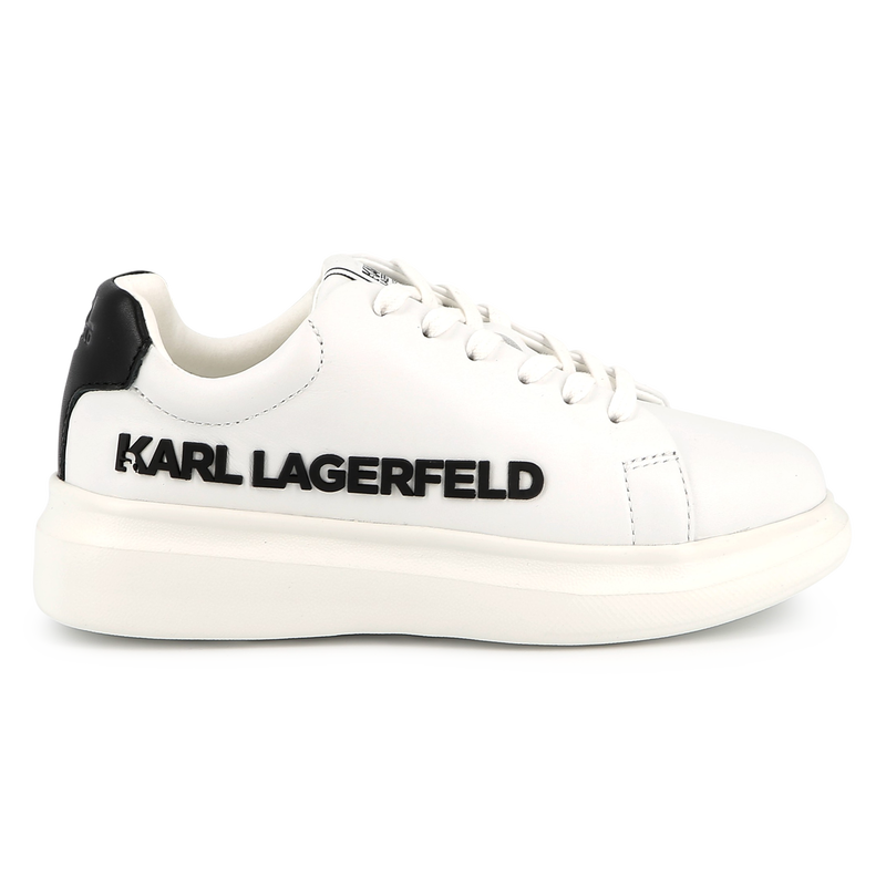 Sneakers in pelle con lacci KARL LAGERFELD KIDS 
                        UNISEX