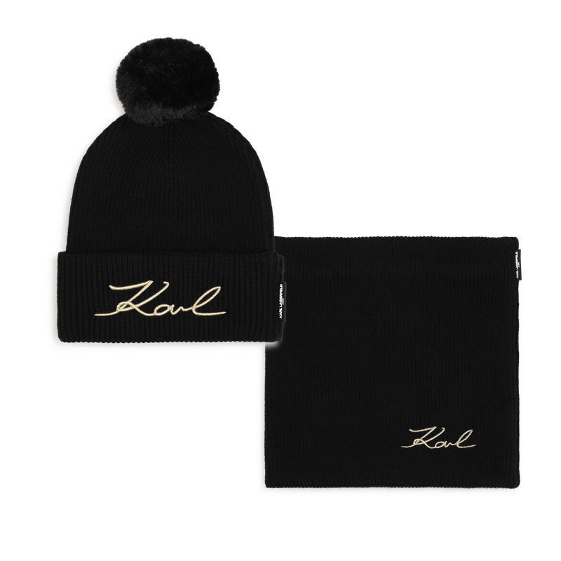 Set berretto e scaldacollo KARL LAGERFELD KIDS 
                        BAMBINA