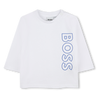 T-shirt cotone logo verticale, BIANCO, hi-res