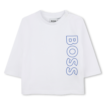 T-shirt cotone logo verticale BOSS RAGAZZO