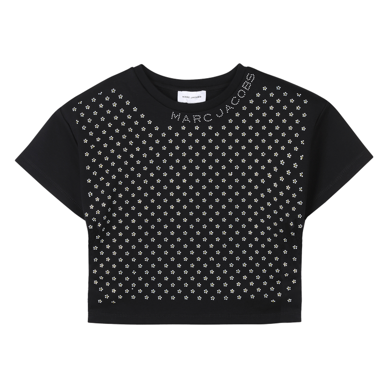 Top in cotone con strass MARC JACOBS 
                        BAMBINA