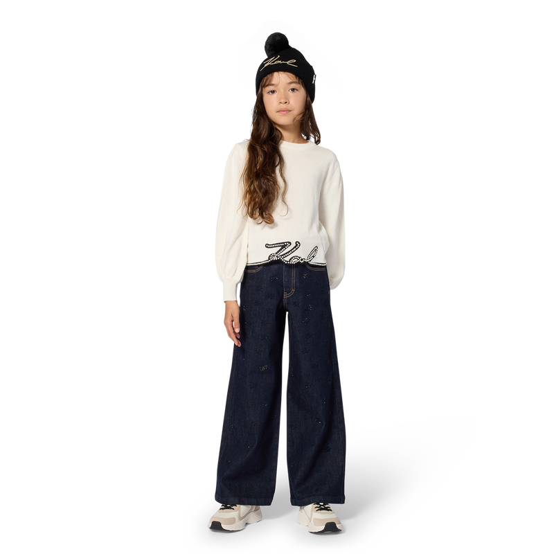 Pantaloni in denim KARL LAGERFELD KIDS 
                        BAMBINA