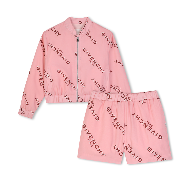 Completo cardigan e pantaloni corti GIVENCHY 
                        BAMBINA