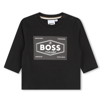 T-shirt in cotone con stampa BOSS RAGAZZO