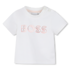 T-shirt con stampa lucida, BIANCO, hi-res
