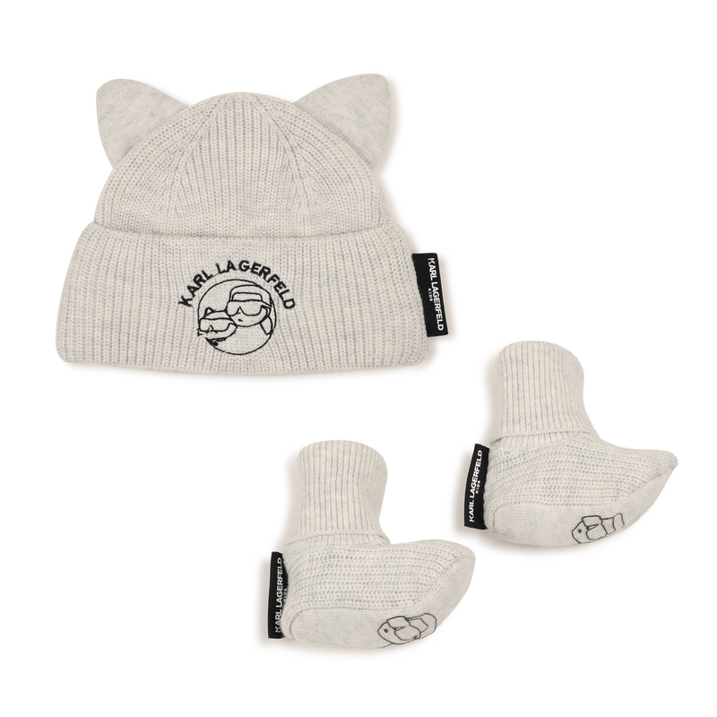 Completo berretto e scarpine KARL LAGERFELD KIDS 
                        UNISEX