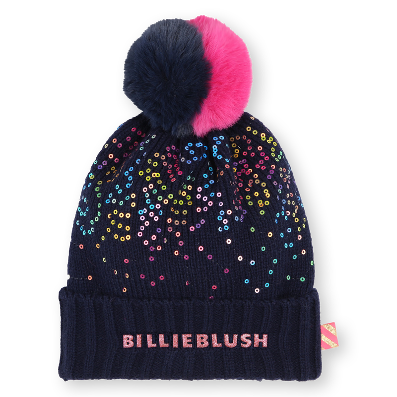 Cappello pompon e paillettes BILLIEBLUSH 
                        BAMBINA