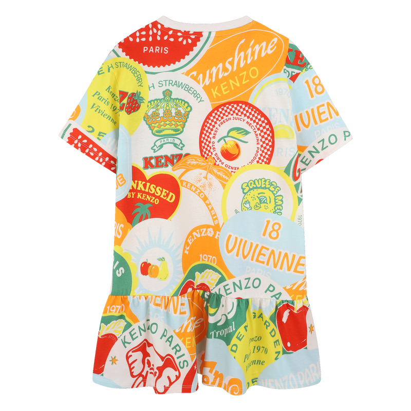 Vestito con stampa multicolore KENZO KIDS 
                        BAMBINA