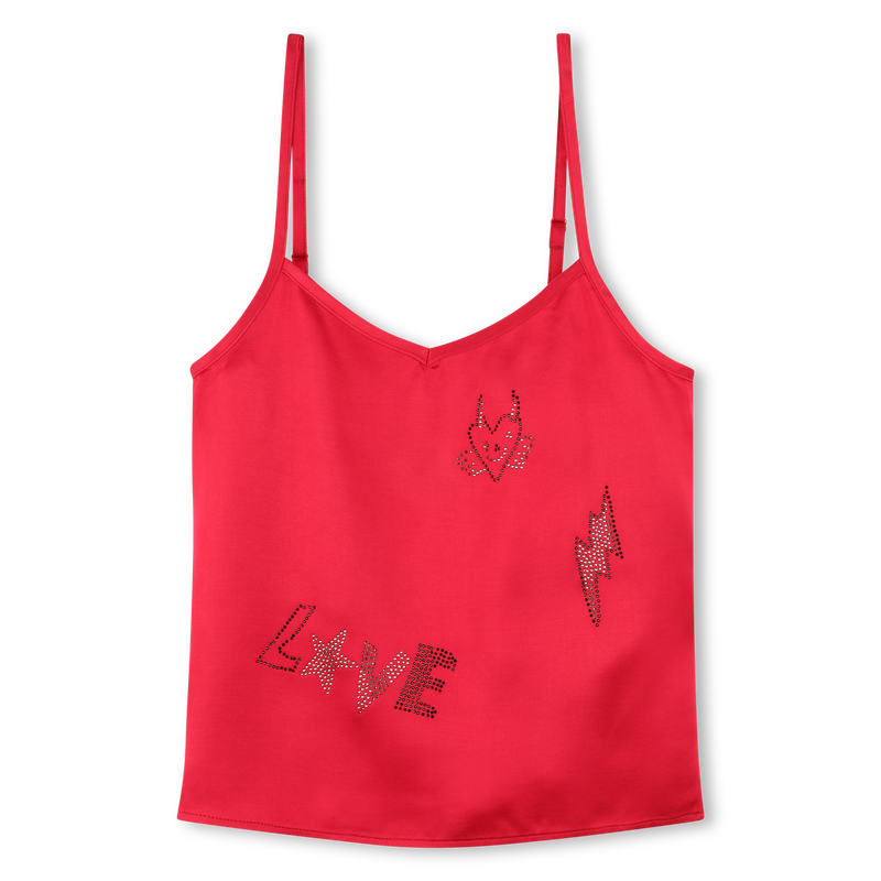 Canottiera in satin con strass ZADIG & VOLTAIRE 
                        BAMBINA