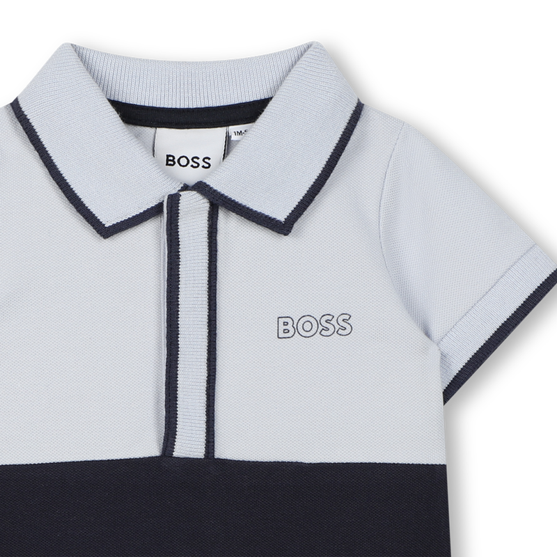 Tutina corta color-block BOSS 
                        RAGAZZO