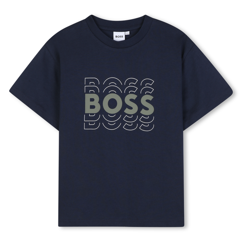 T-SHIRT A MANICHE CORTE BOSS 
                        RAGAZZO