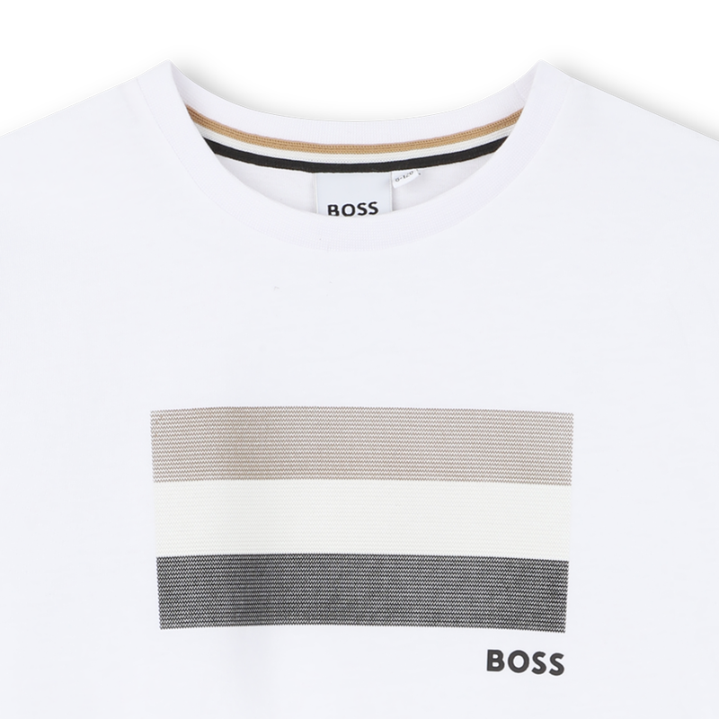 T-SHIRT A MANICHE CORTE BOSS 
                        RAGAZZO