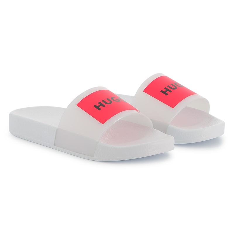 Ciabatte con logo HUGO 
                        BAMBINA