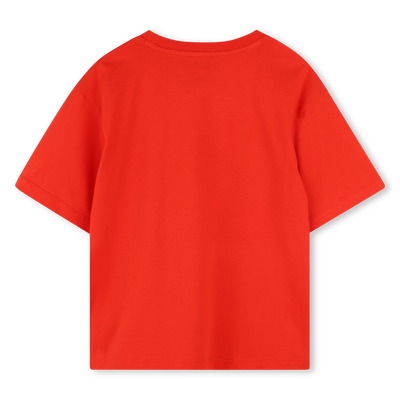 T-shirt in cotone con stampa KENZO KIDS RAGAZZO