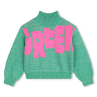 Pullover in maglia, VERDE, hi-res