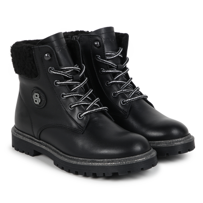 Stivaletti pelle lacci e zip BOSS BAMBINA