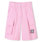 Shorts lunghi in cotone e lino DKNY 
                    BAMBINA