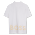 Polo in cotone con logo BOSS 
                    RAGAZZO