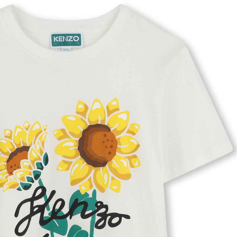 T-shirt con stampa girasoli KENZO KIDS 
                        UNISEX