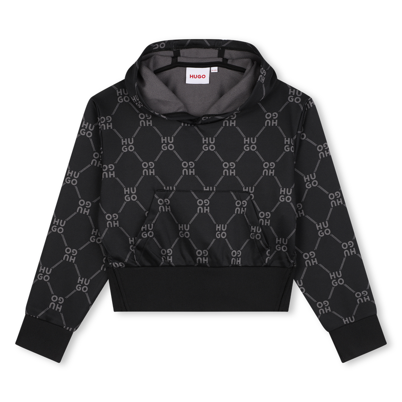 Felpa con cappuccio stampata HUGO 
                        BAMBINA