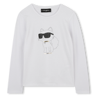 T-shirt a maniche lunghe KARL LAGERFELD KIDS 
                    BAMBINA