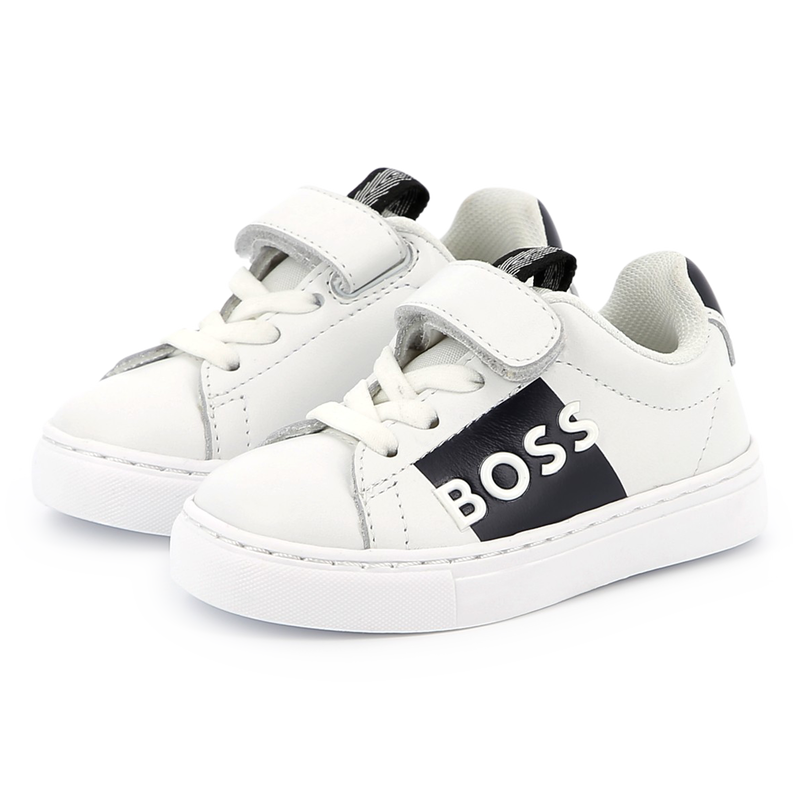 Sneakers pelle, velcro e lacci BOSS 
                        RAGAZZO