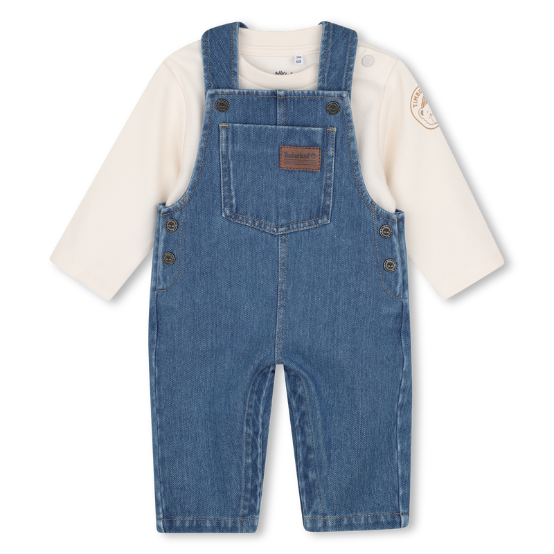 Completo salopette e t-shirt TIMBERLAND 
                        RAGAZZO