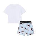Set t-shirt e pantaloncini da bagno KARL LAGERFELD KIDS 
                    RAGAZZO