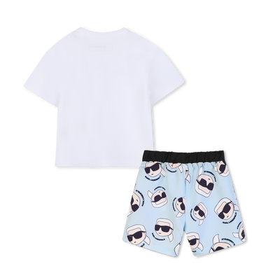 SET T-SHIRT E PANTALONCINI DA BAGNO KARL LAGERFELD KIDS RAGAZZO