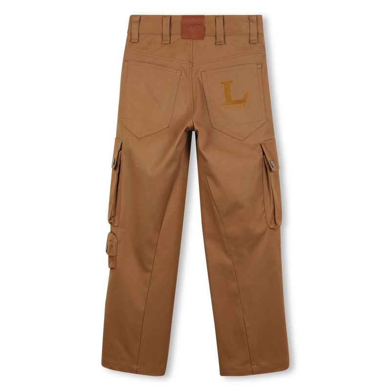 Pantalone stampato ricamato con logo pa LANVIN 
                        RAGAZZO