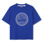 T-shirt a maniche corte, BLU, hi-res