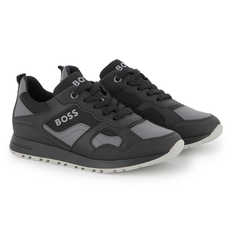 Sneakers finte e tela BOSS 
                        RAGAZZO