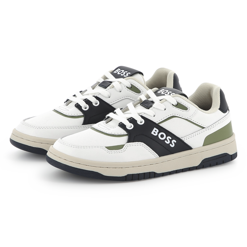 Sneakers con lacci bimateriali BOSS 
                        RAGAZZO