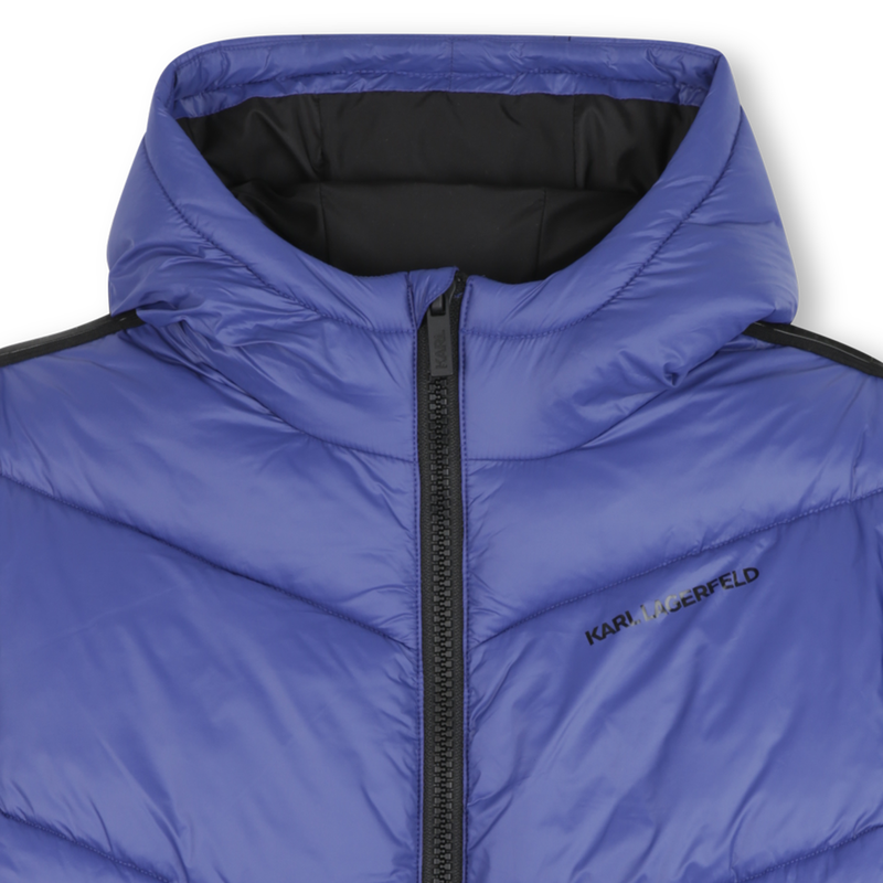 Piumino con cappuccio in poliammide KARL LAGERFELD KIDS 
                        RAGAZZO