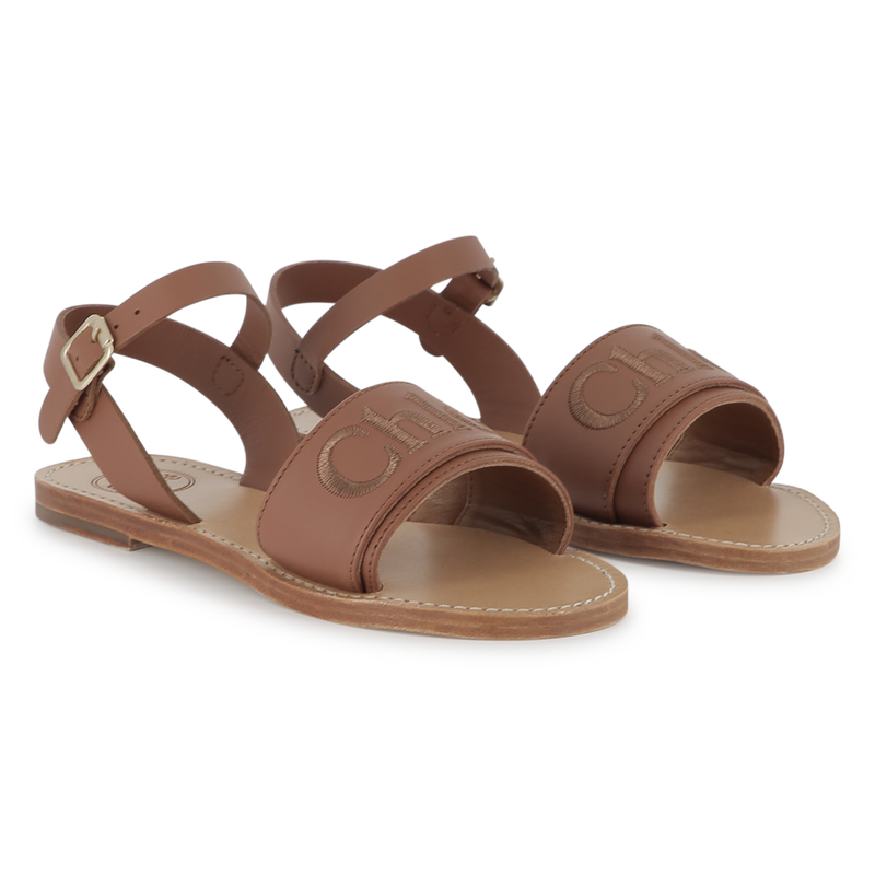 Sandali in pelle con fibbia CHLOE 
                        BAMBINA