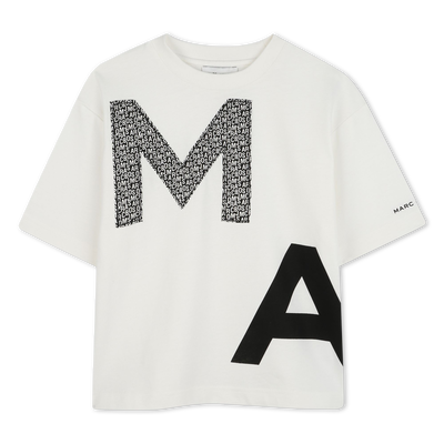 T-shirt in cotone bicolore MARC JACOBS RAGAZZO