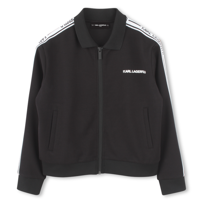 Cardigan con zip e tasche KARL LAGERFELD KIDS 
                        RAGAZZO