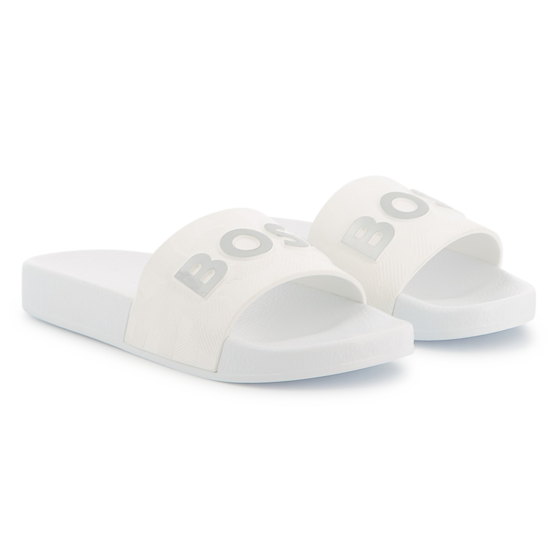 Ciabatte con logo in rilievo BOSS 
                        RAGAZZO