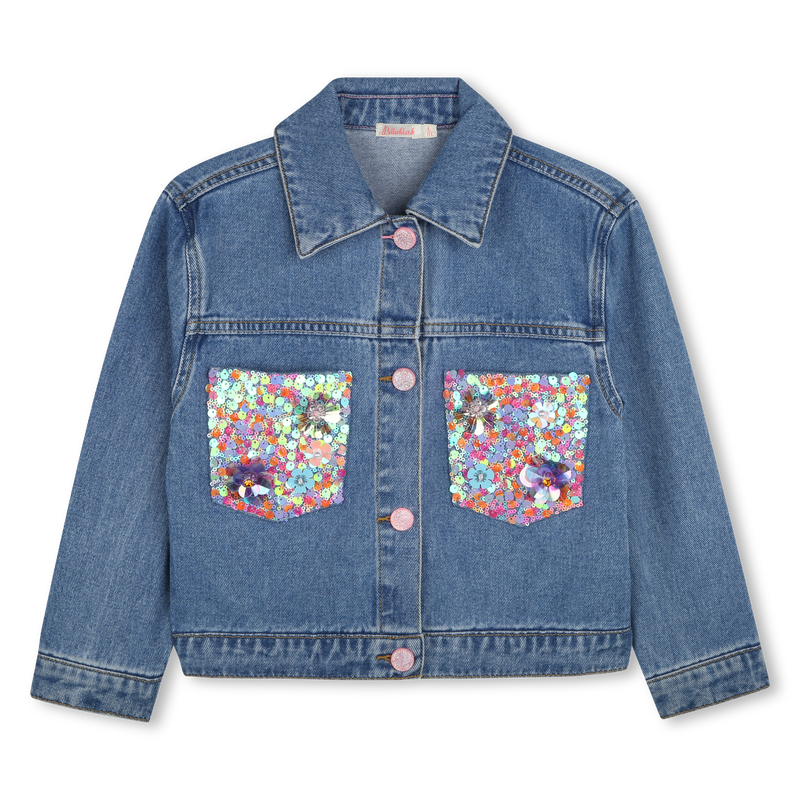 Giacca di jeans con paillettes BILLIEBLUSH 
                        BAMBINA