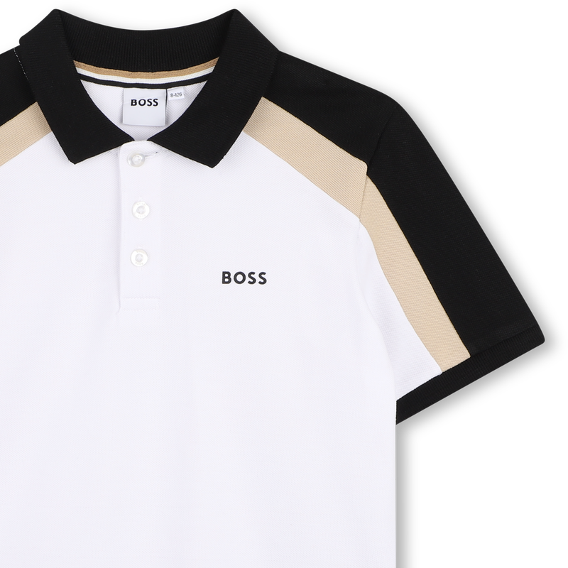 POLO A MANICHE CORTE BOSS 
                        RAGAZZO
