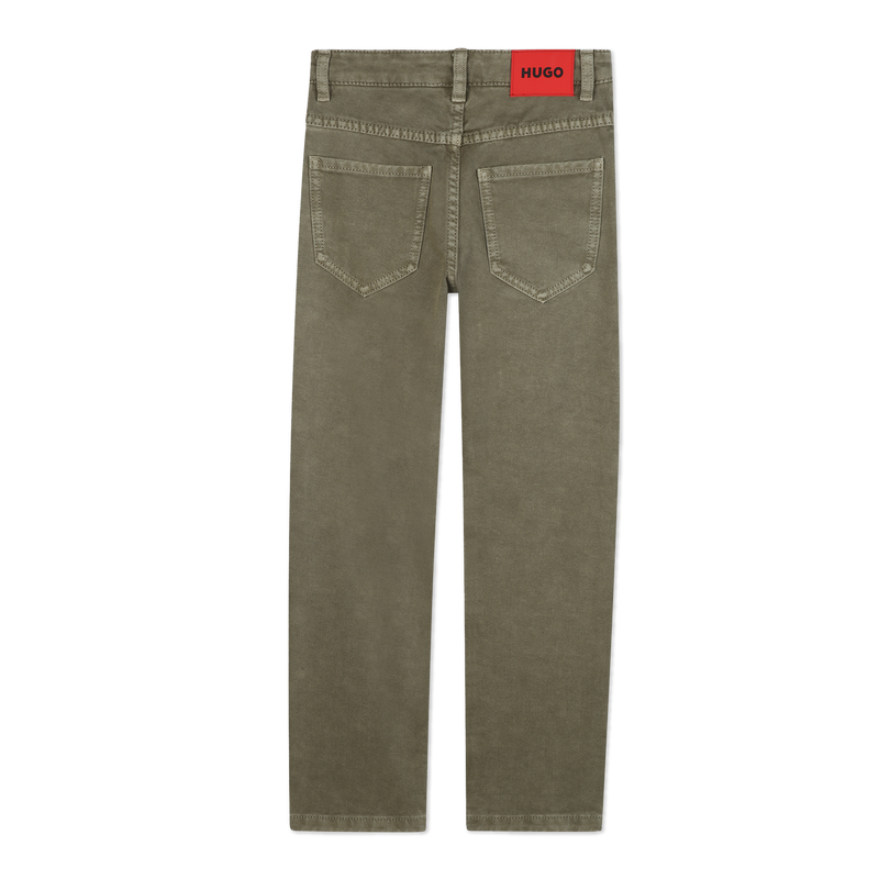 Pantaloni in twill sbiadito HUGO 
                        RAGAZZO