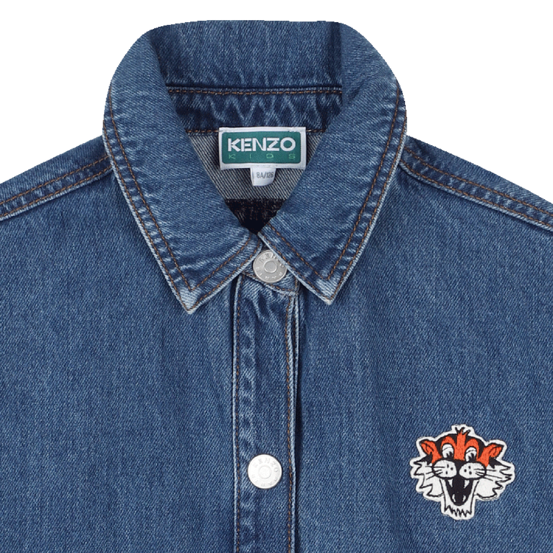 Camicia in denim di cotone KENZO KIDS 
                        RAGAZZO