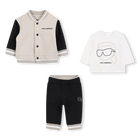 Set cardigan e pantaloni in doppia jersey KARL LAGERFELD KIDS 
                    RAGAZZO