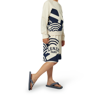 Bermuda stampati con logo KENZO KIDS RAGAZZO