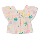 Blusa manica corta con volant BILLIEBLUSH 
                    BAMBINA