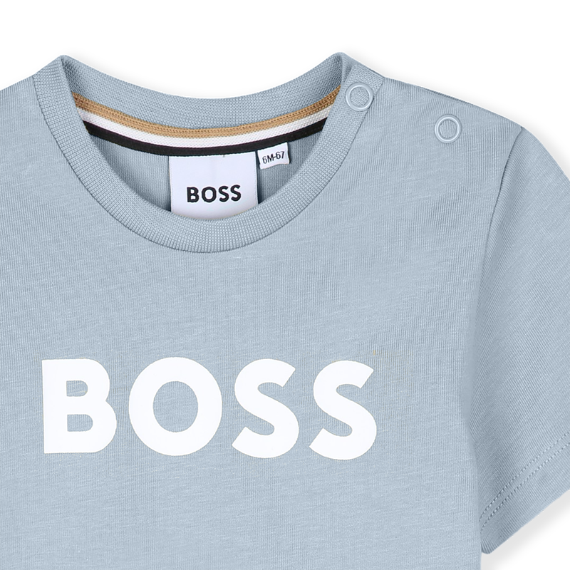 T-SHIRT A MANICHE CORTE BOSS 
                        RAGAZZO