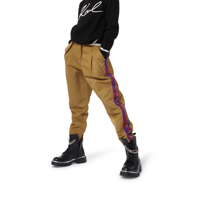 Pantaloni con bande a righe KARL LAGERFELD KIDS 
                        BAMBINA