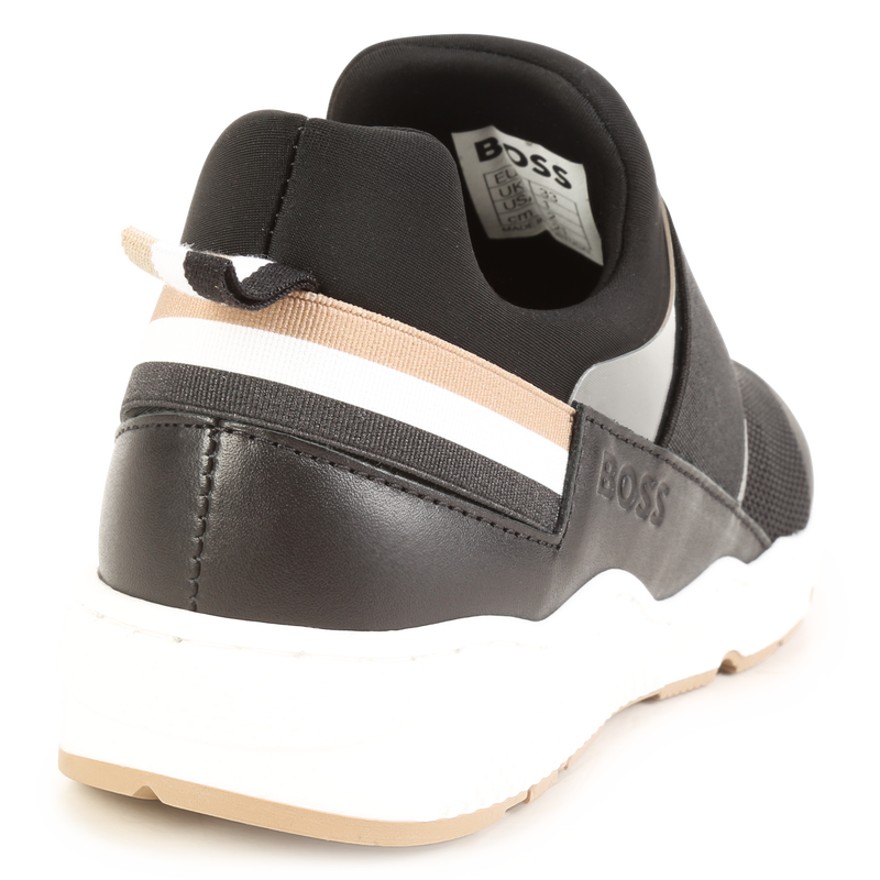 Sneakers in pelle con elastico