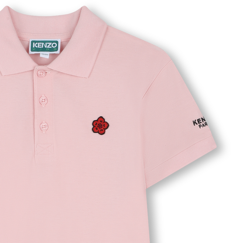 Abito colletto polo con badge KENZO KIDS 
                        BAMBINA